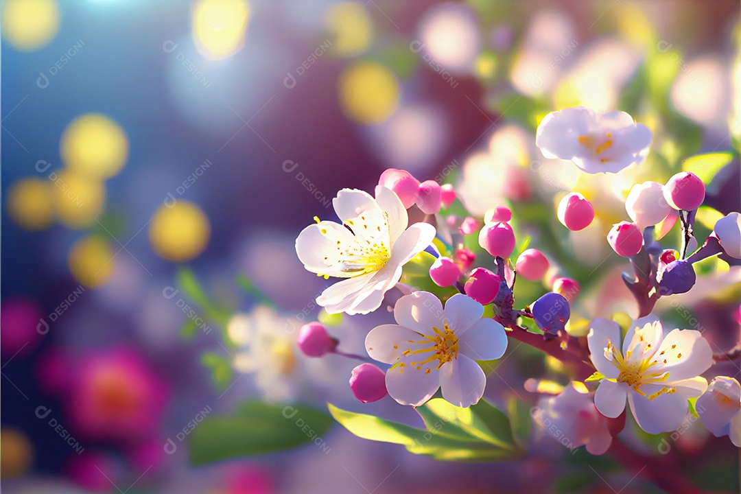 Flor de cerejeira primavera temporada arte gerada