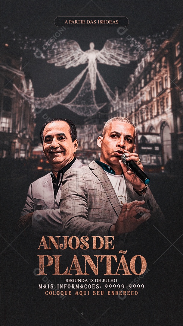 Story Flyer Anjos de Plantão Venha Conferir Social Media PSD Editável