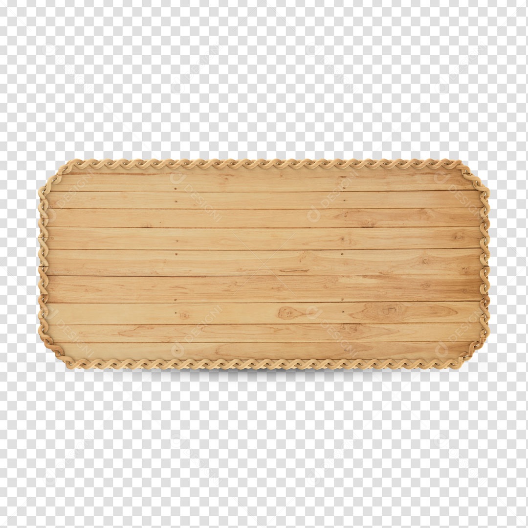 Elemento 3D Letreiro de Madeira PSD Para Composição