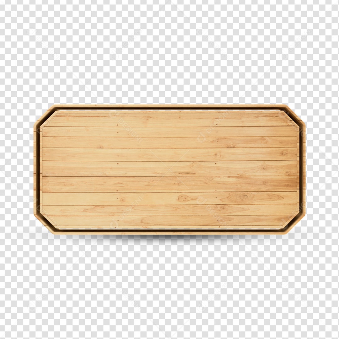 Elemento 3D Letreiro de Madeira PSD Para Composição