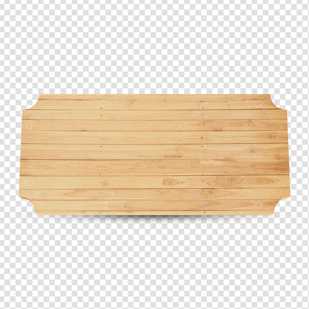 Elemento 3D Letreiro de Madeira PSD Para Composição