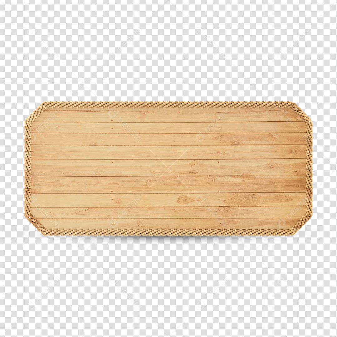 Elemento 3D Letreiro de Madeira PSD Para Composição