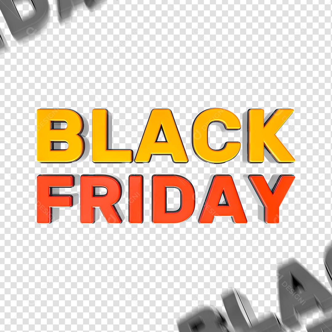 Texto 3D Black Friday PSD Para Composição