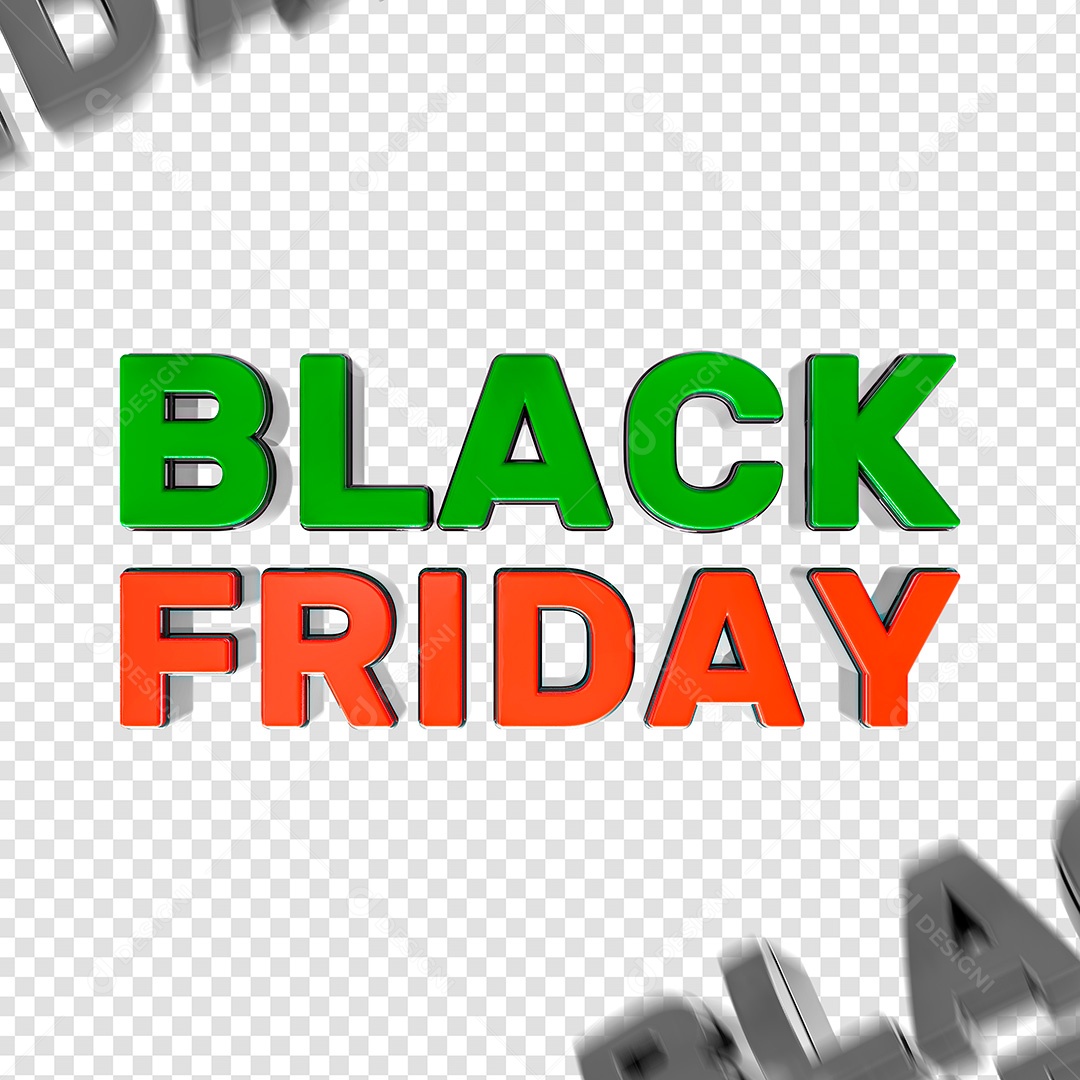 Texto 3D Black Friday PSD Para Composição