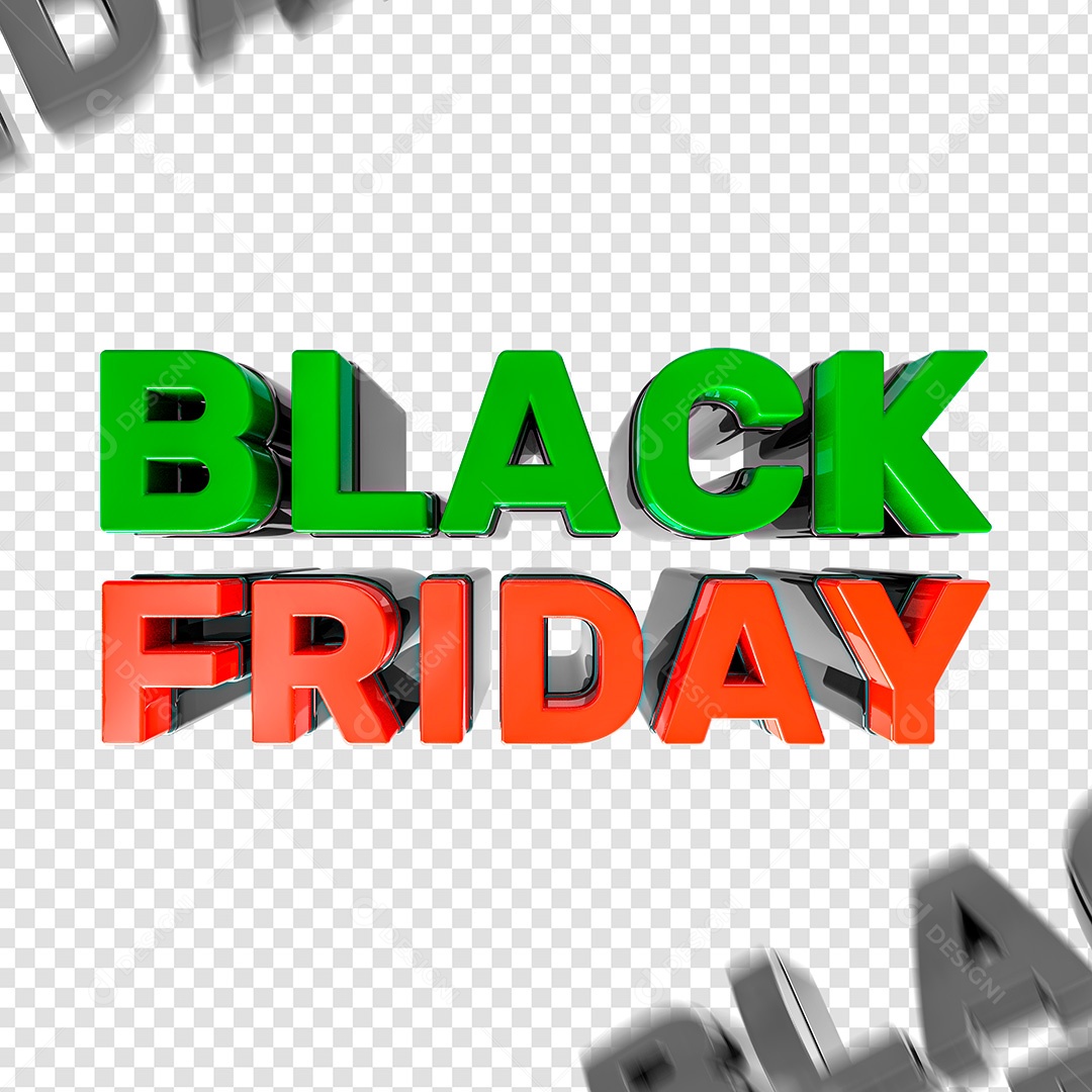 Texto 3D Black Friday PSD Para Composição
