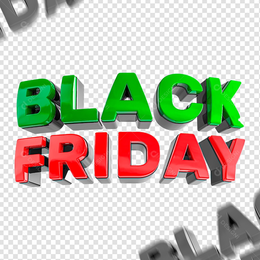 Texto 3D Black Friday PSD Para Composição
