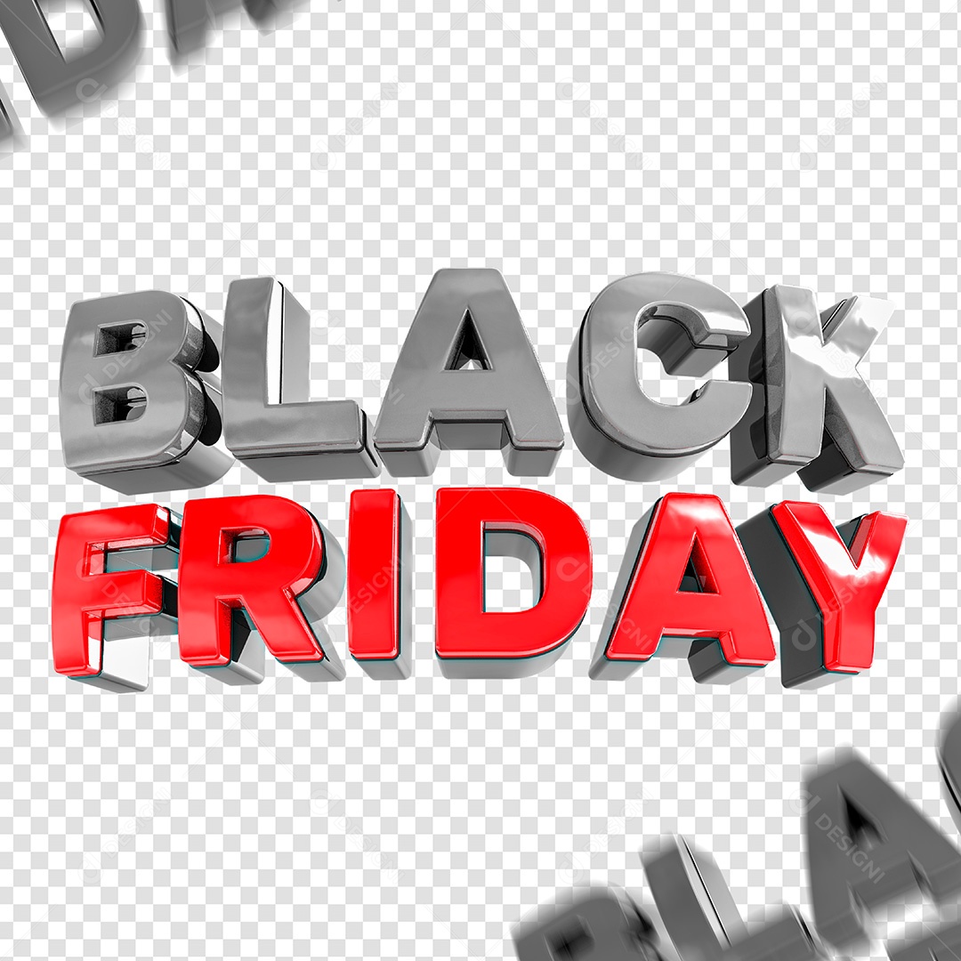 Texto 3D Black Friday PSD Para Composição