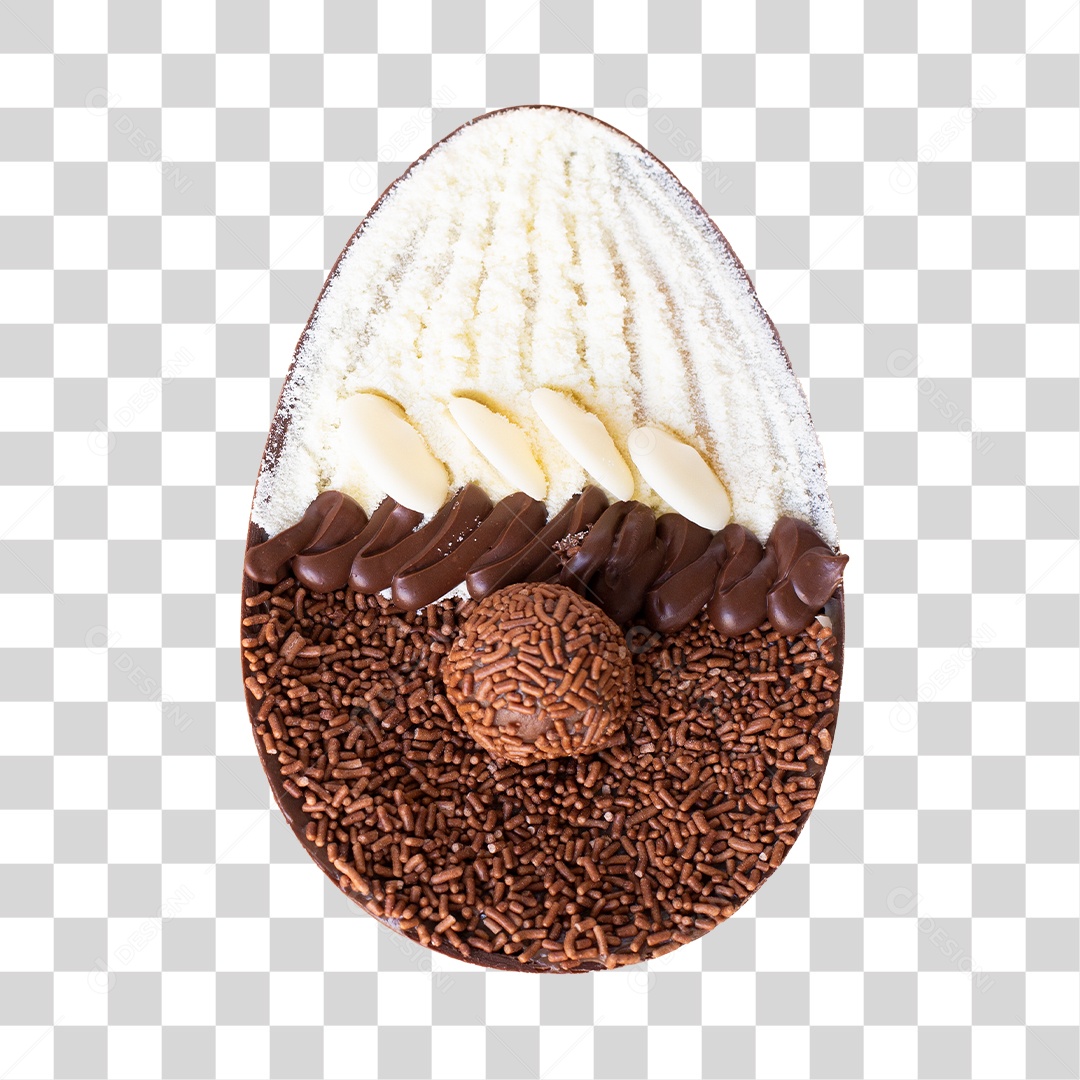 Elemento 3D Para Composição Ovo de Páscoa PNG Transparente