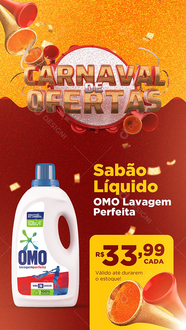 Story Carnaval de Ofertas Cervejaria Social Media PSD Editável