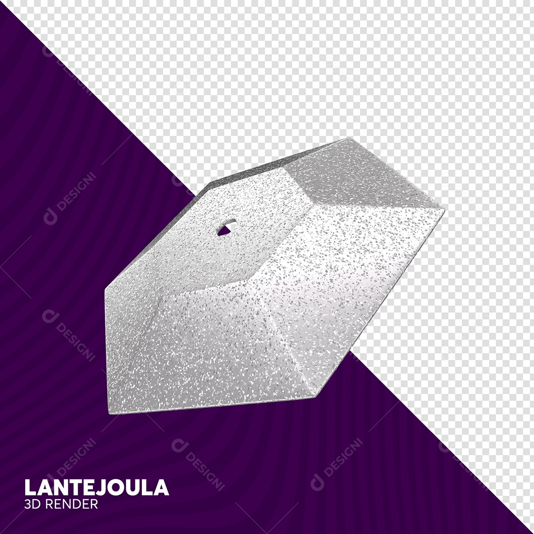 Lantejoula Cinza com Glitter Elemento 3D para Composição PSD