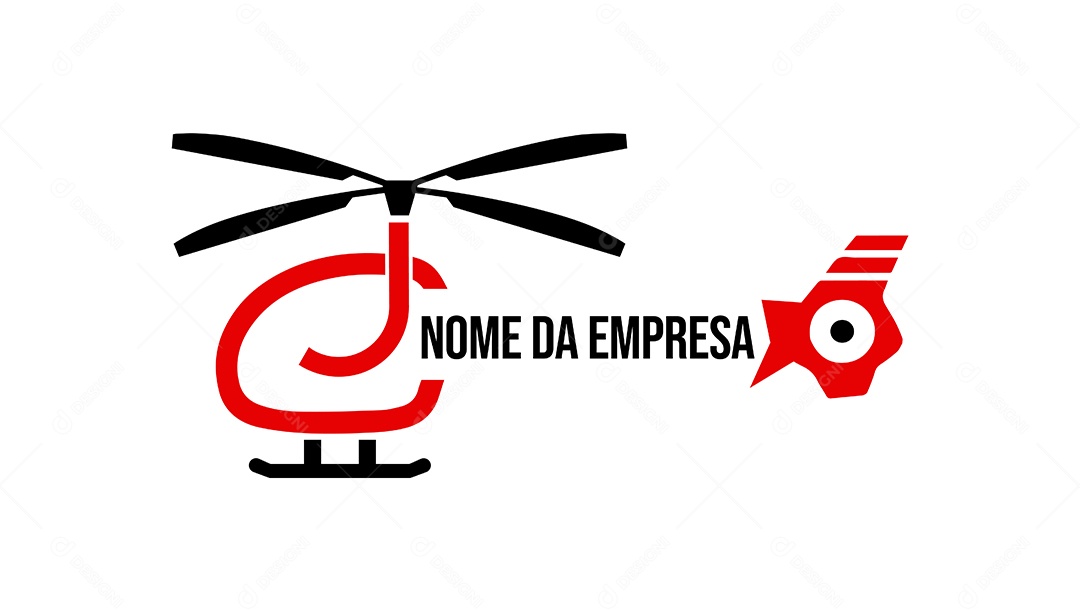 Letras CJ Helicóptero Monograma Logo
