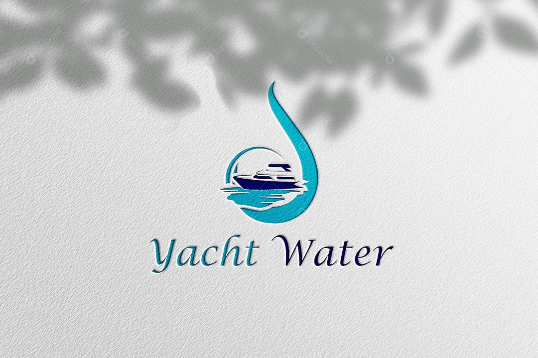 Logotipo Empresarial Yacht Water AI + EPS Editável