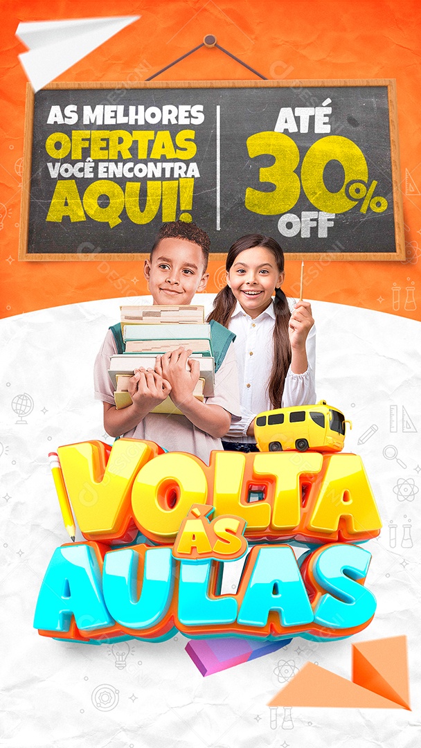 Story As Melhores Ofertas Você Encontra Aqui Volta às Aulas Social Media PSD Editável