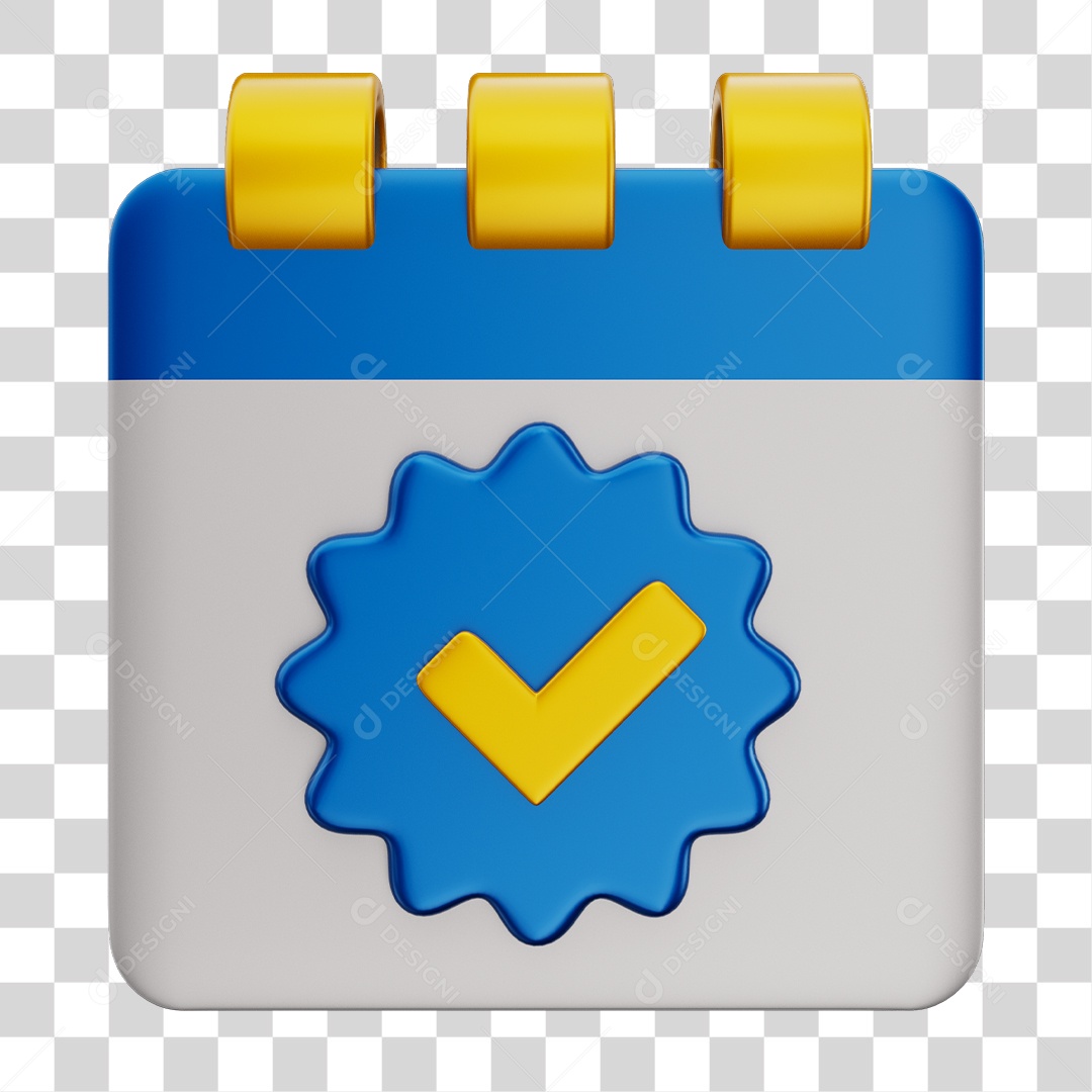 Elemento 3D Para Composição Calendário PNG Transparente