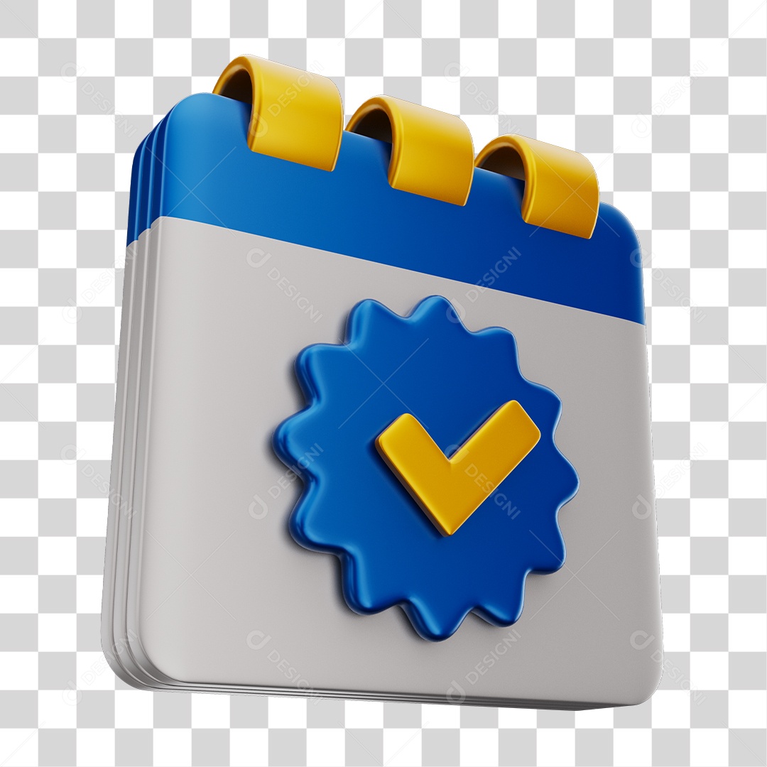 Elemento 3D Para Composição Calendário PNG Transparente