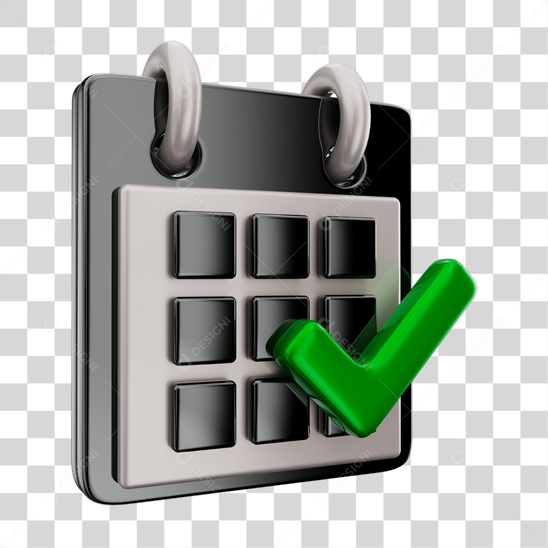 Elemento 3D Para Composição Calendário PNG Transparente