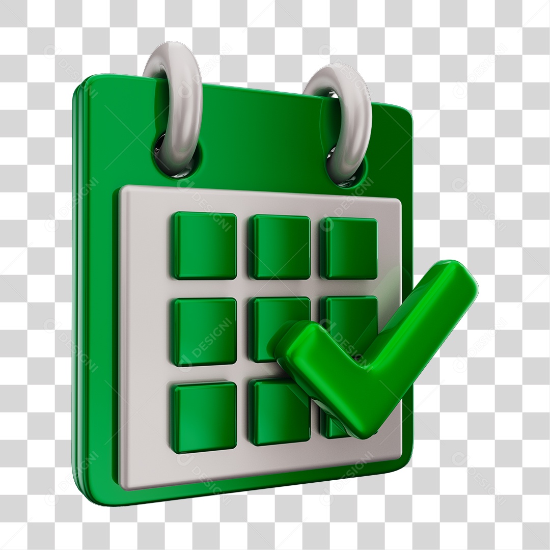 Elemento 3D Para Composição Calendário PNG Transparente