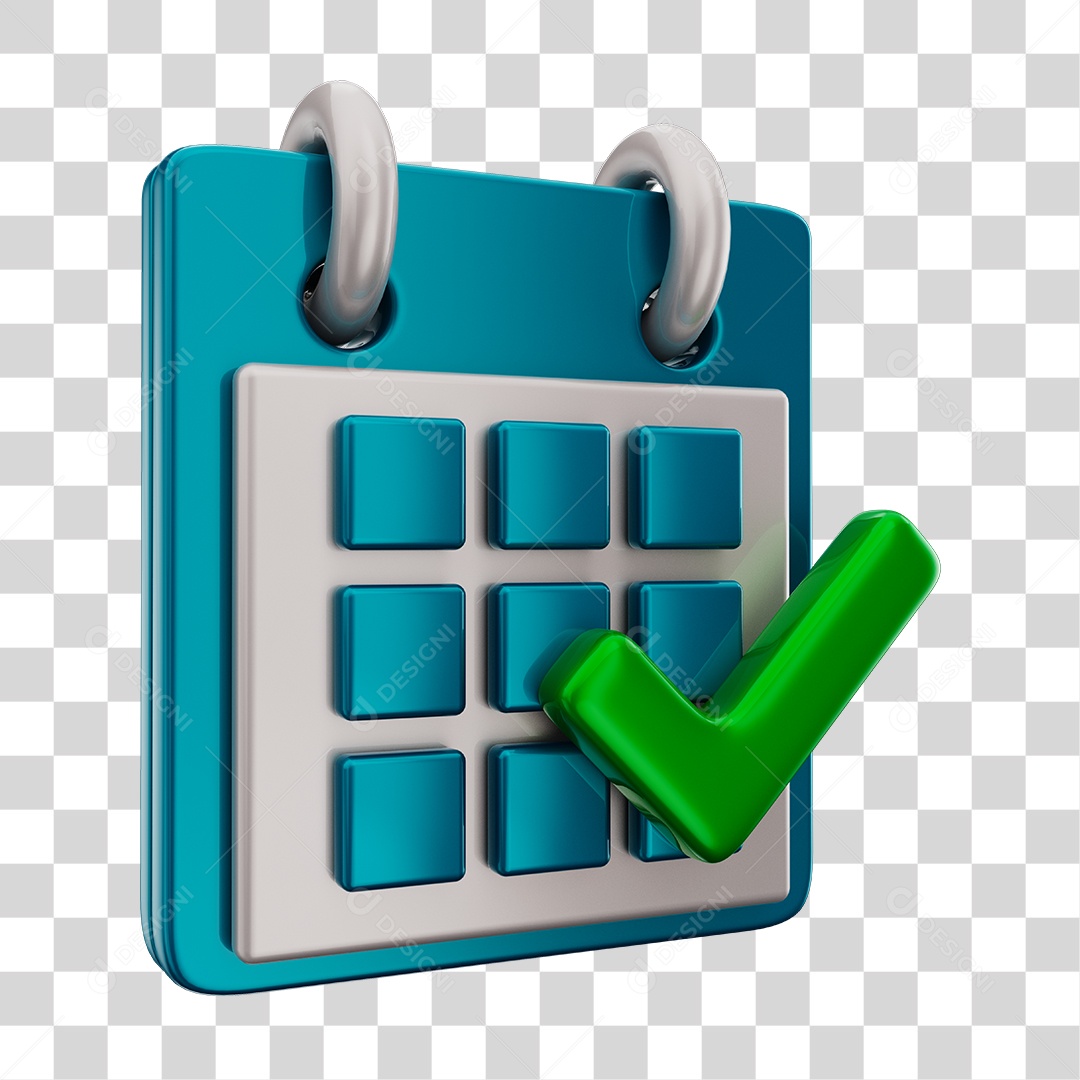 Elemento 3D Para Composição Calendário PNG Transparente