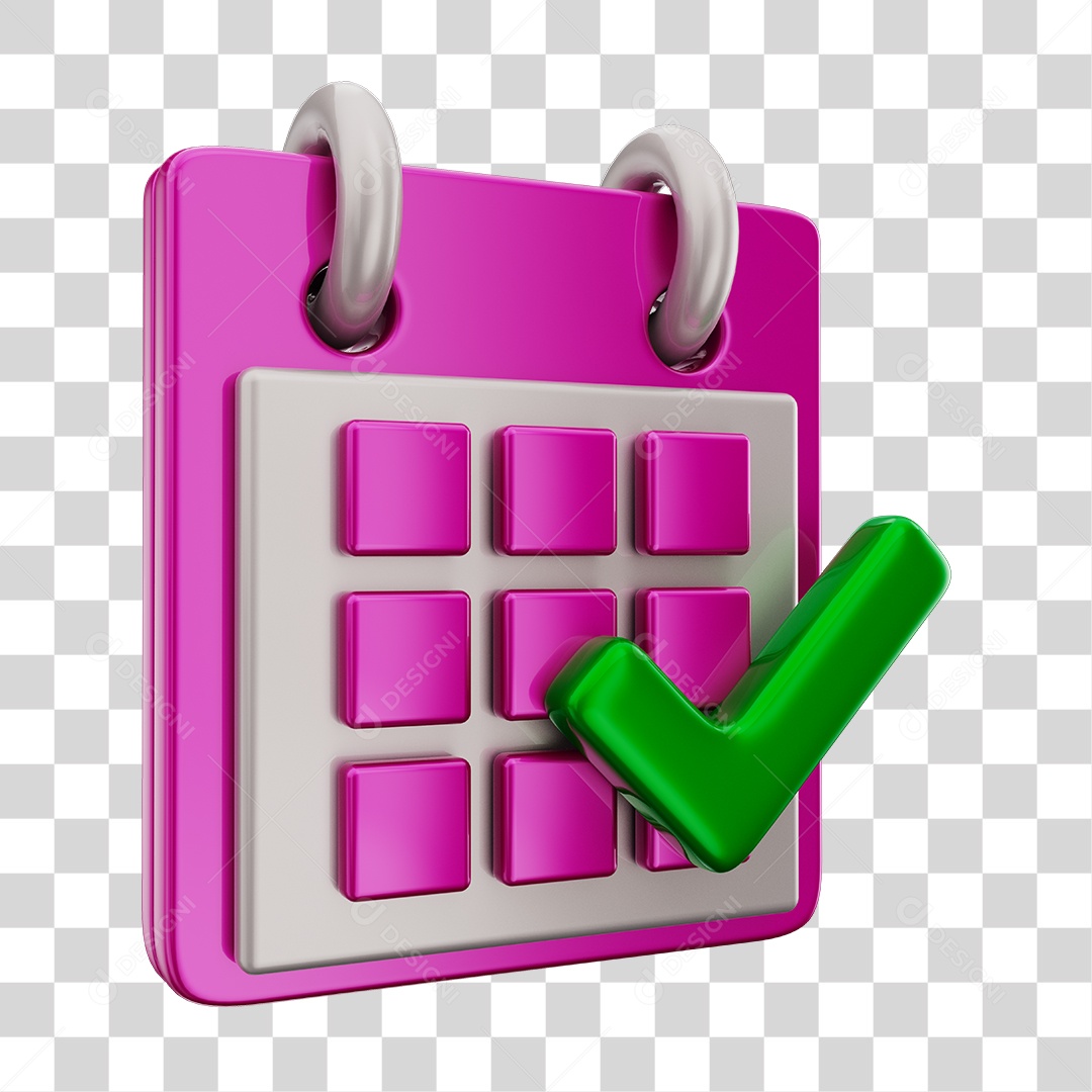 Elemento 3D Para Composição Calendário PNG Transparente