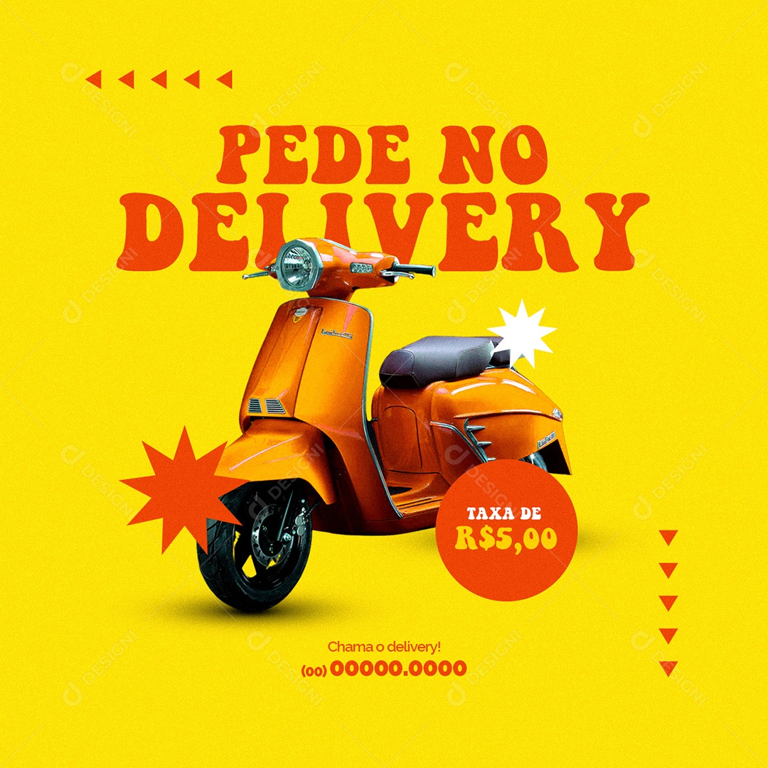 Pede no Delivery Lanchonete Social Media PSD Editável