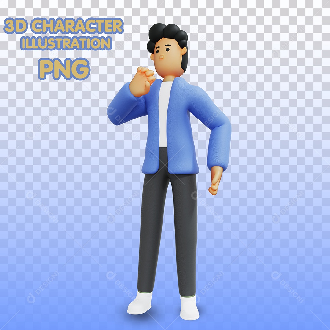 Ilustração 3D Homem Para Composição PSD