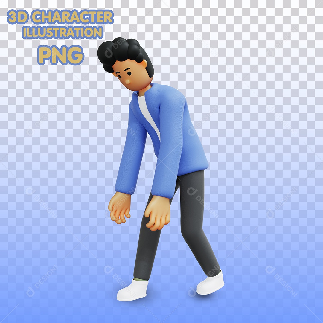 Ilustração 3D Homem Para Composição PSD