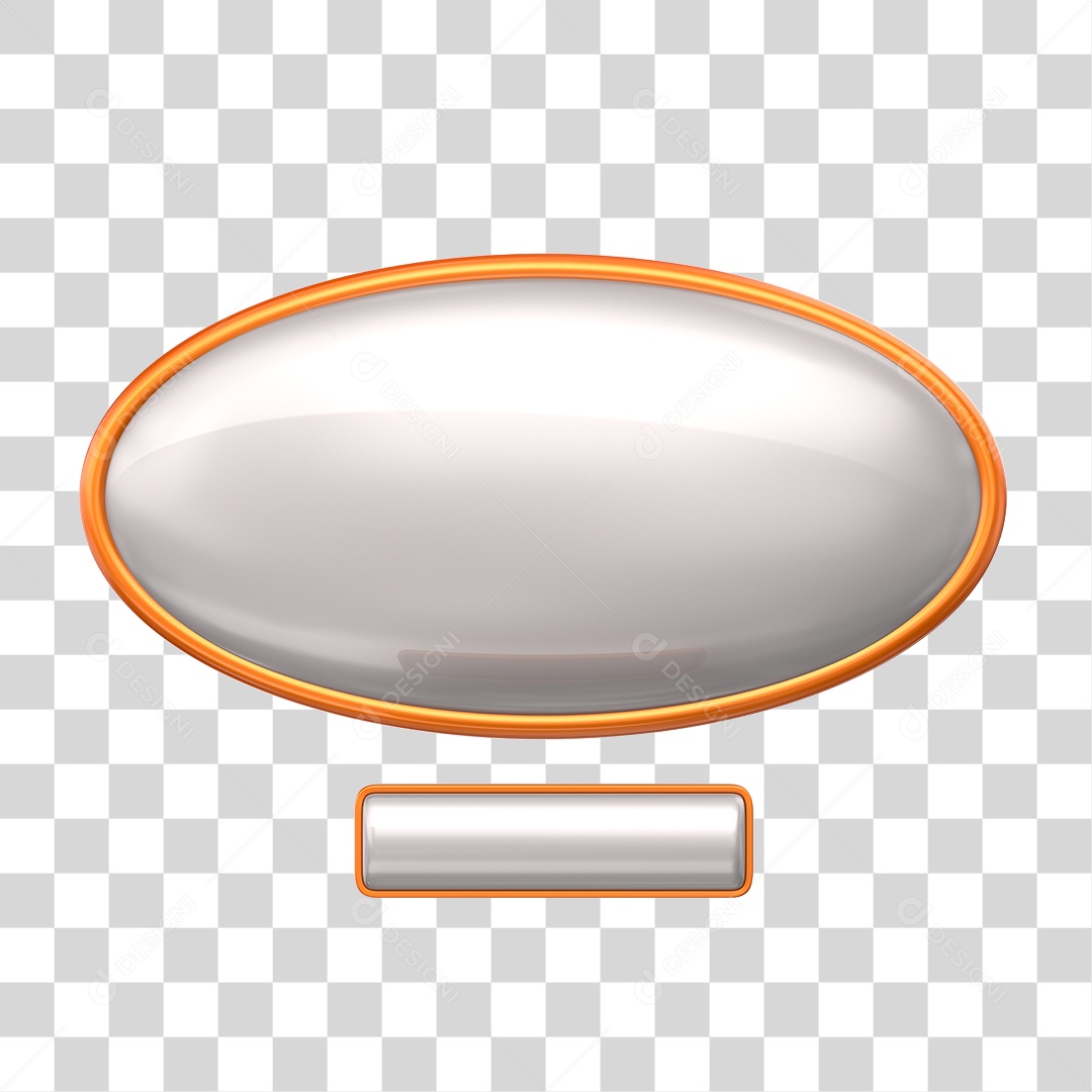 Elemento 3D Placa Para Composição de Texto PNG Transparente