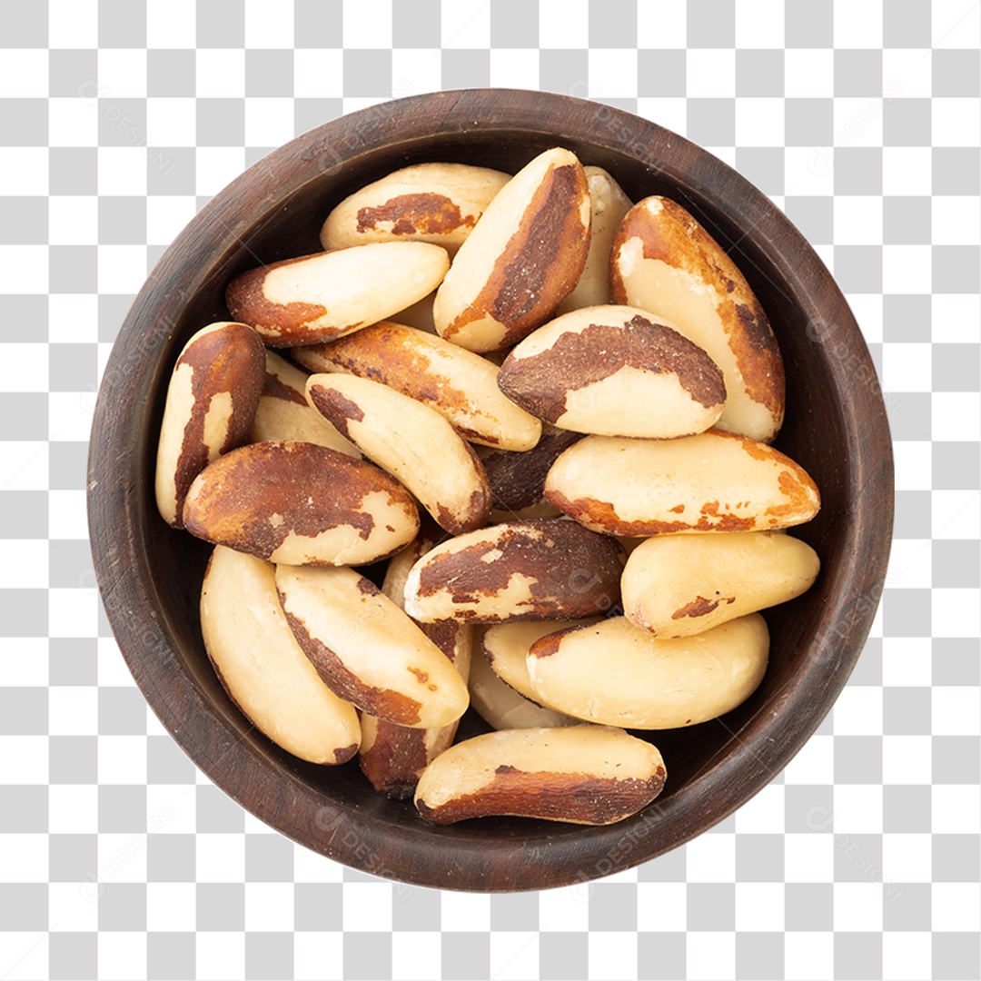 Castanhas sobre tigela