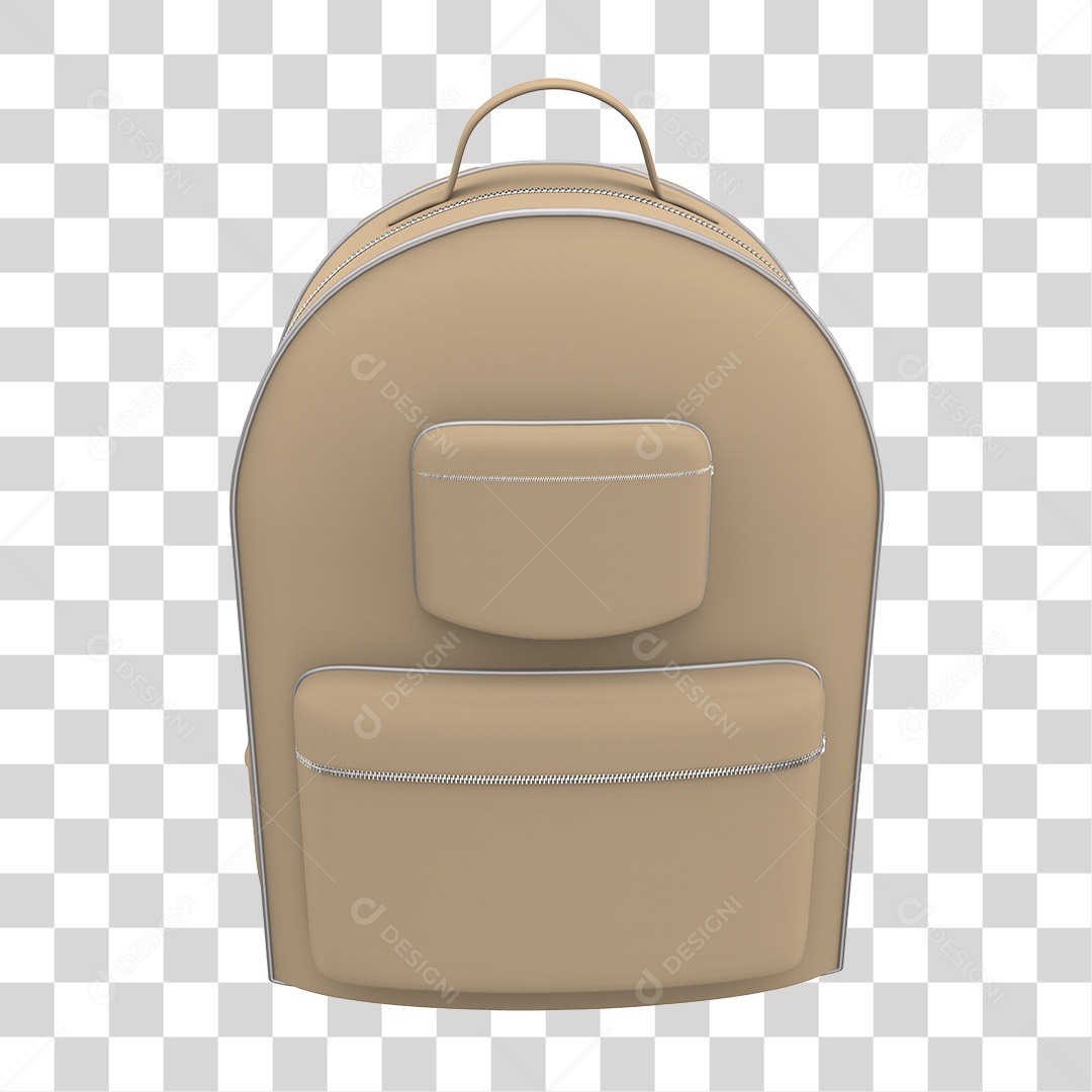 Elemento 3D Para Composição Mochila Escolar PNG Transparente