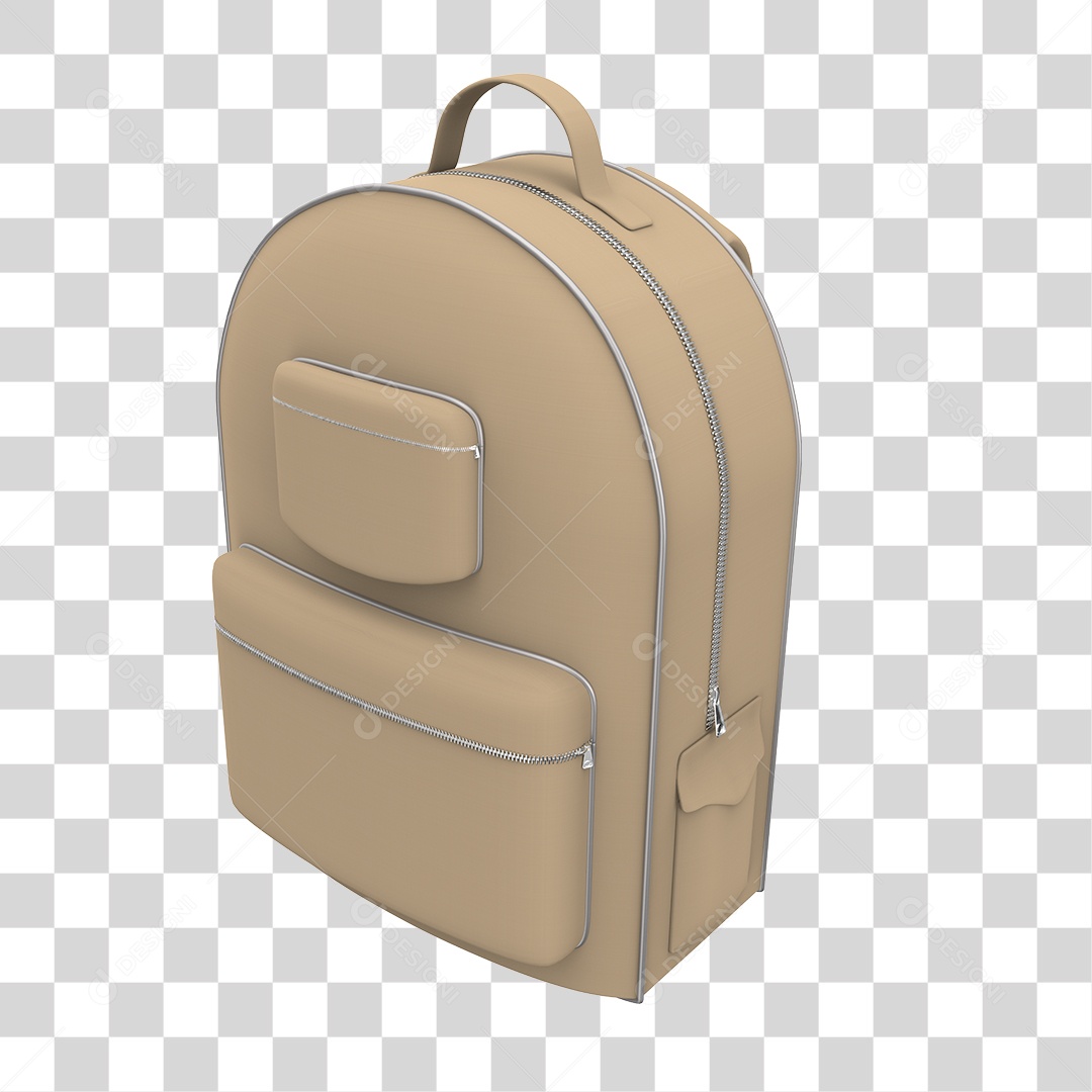 Elemento 3D Para Composição Mochila Escolar PNG Transparente
