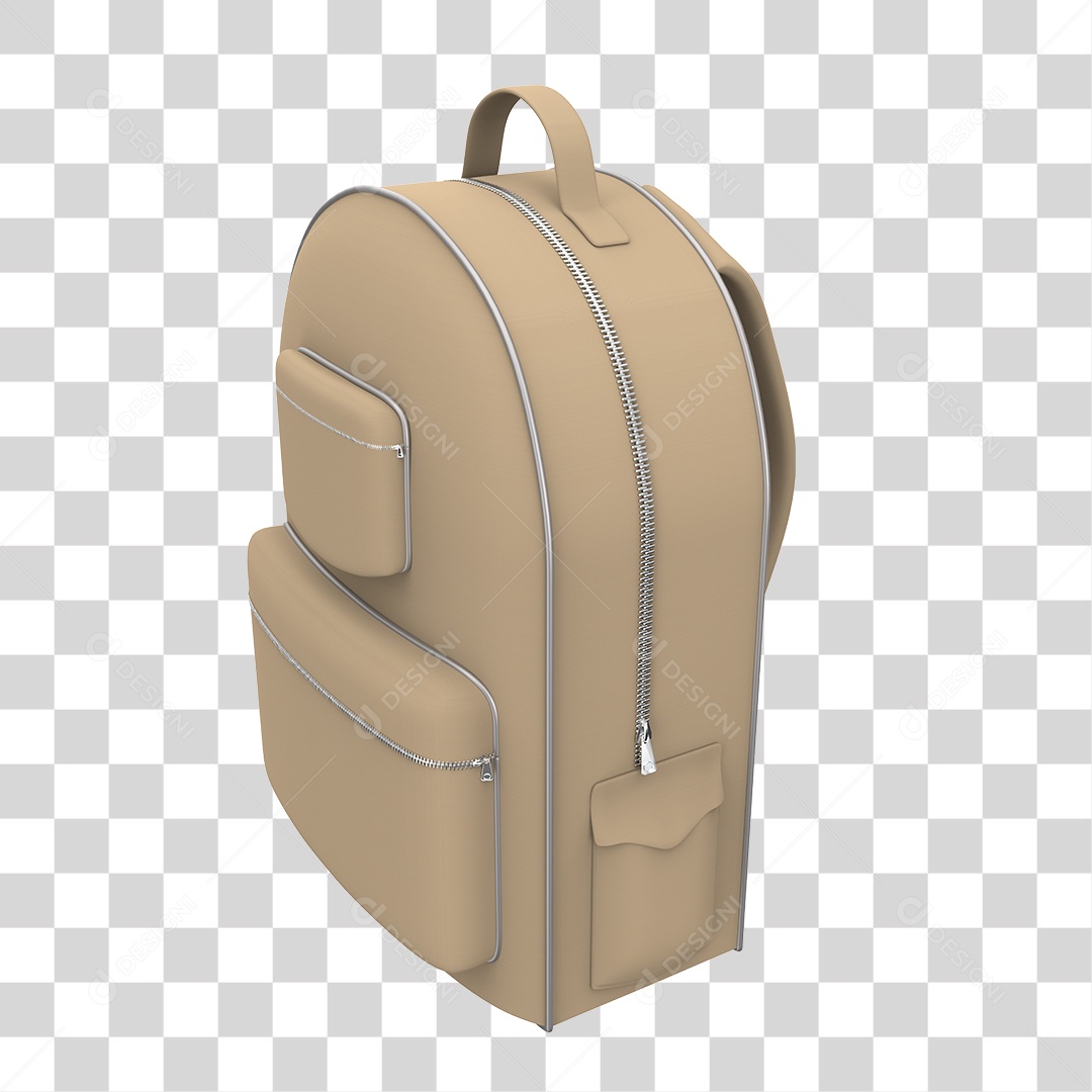Elemento 3D Para Composição Mochila Escolar PNG Transparente