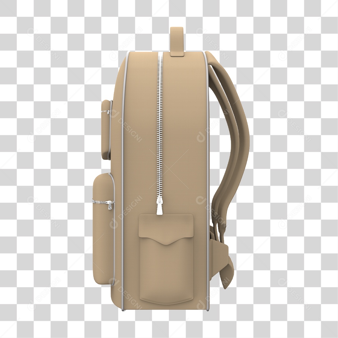 Elemento 3D Para Composição Mochila Escolar PNG Transparente