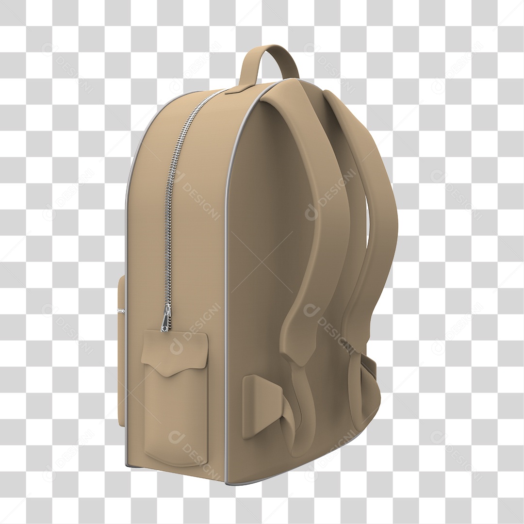 Elemento 3D Para Composição Mochila Escolar PNG Transparente