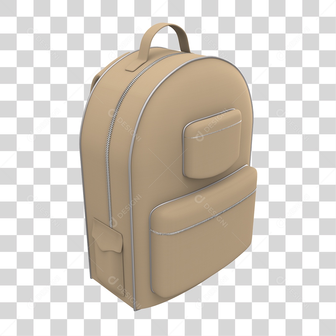 Elemento 3D Para Composição Mochila Escolar PNG Transparente