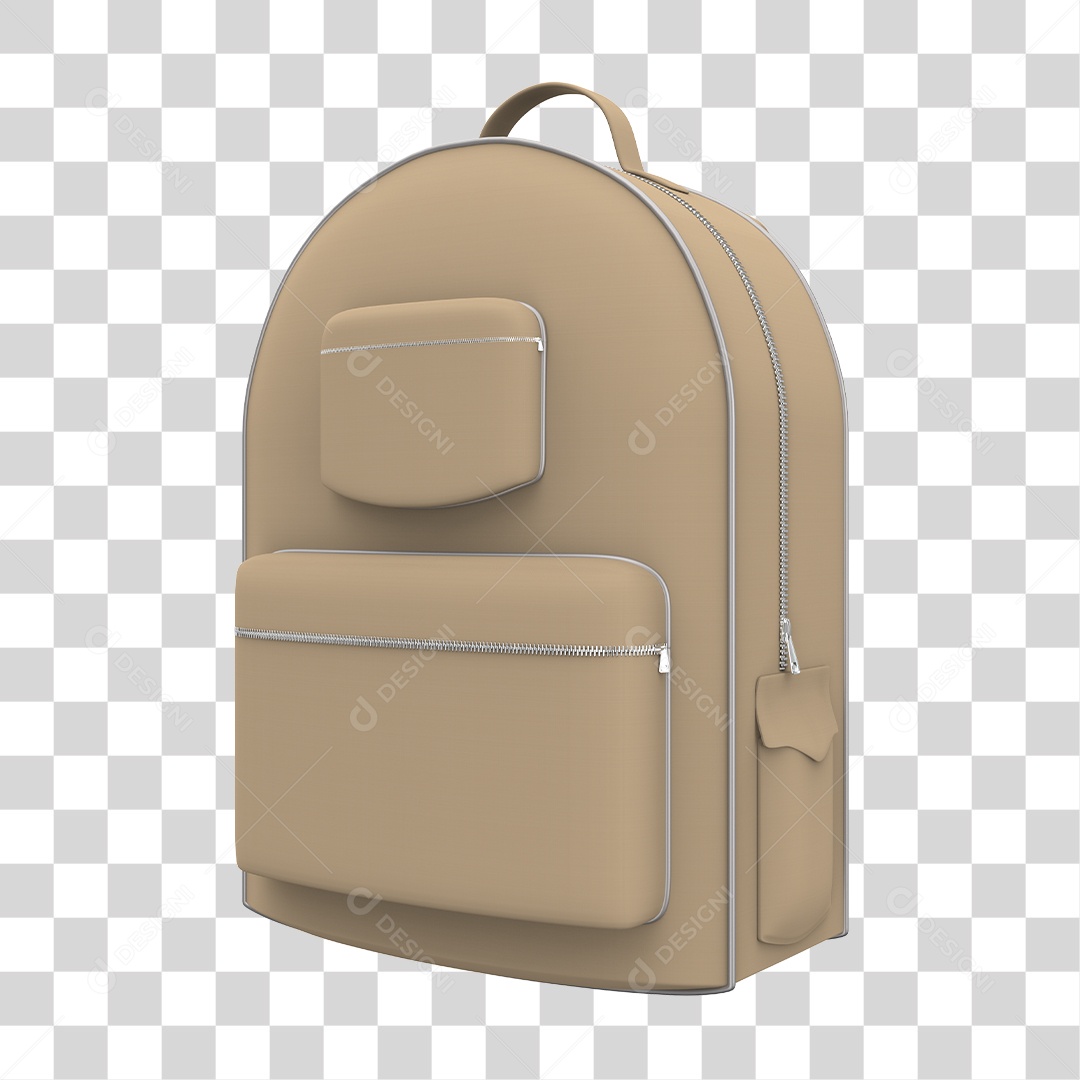 Elemento 3D Para Composição Mochila Escolar PNG Transparente