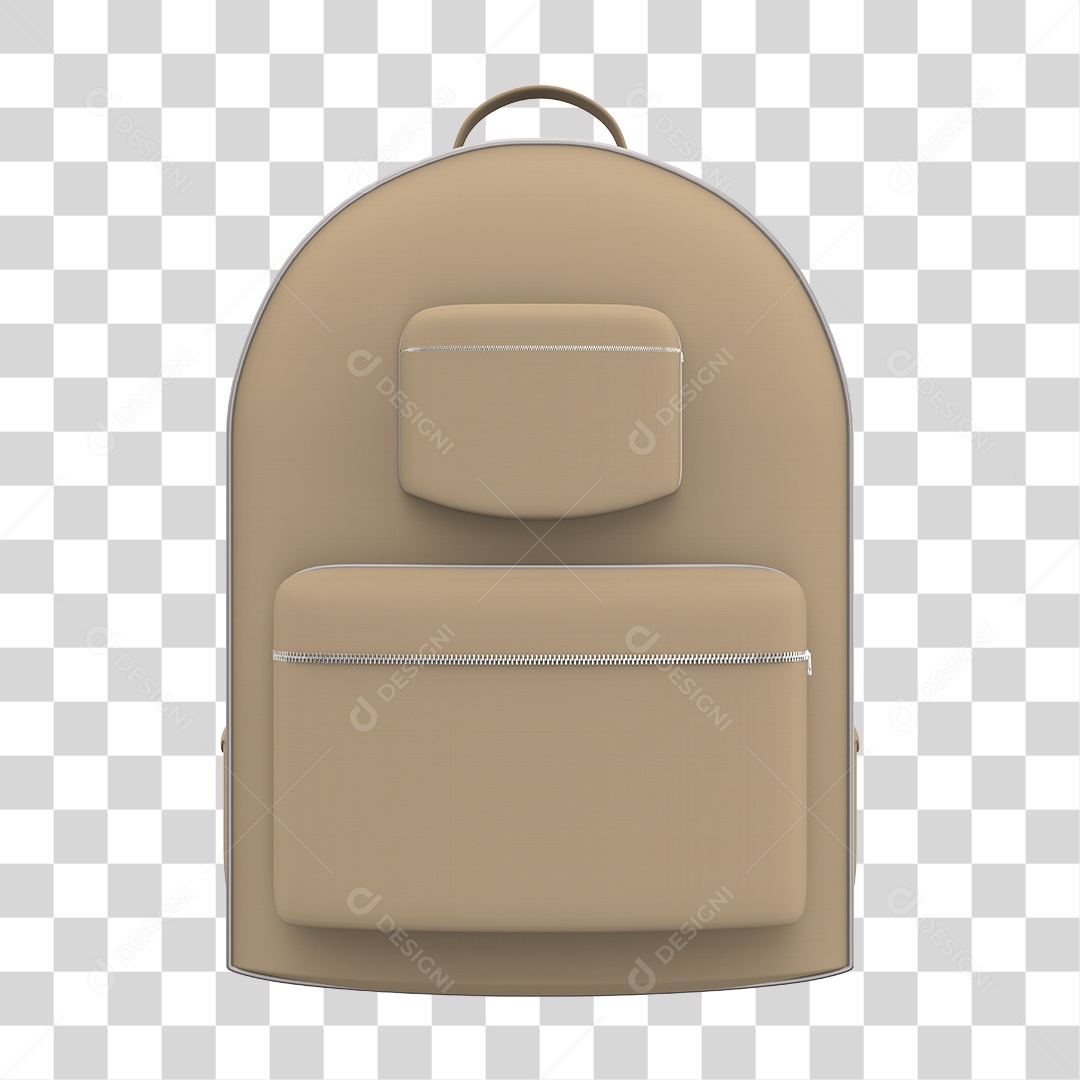 Elemento 3D Para Composição Mochila Escolar PNG Transparente