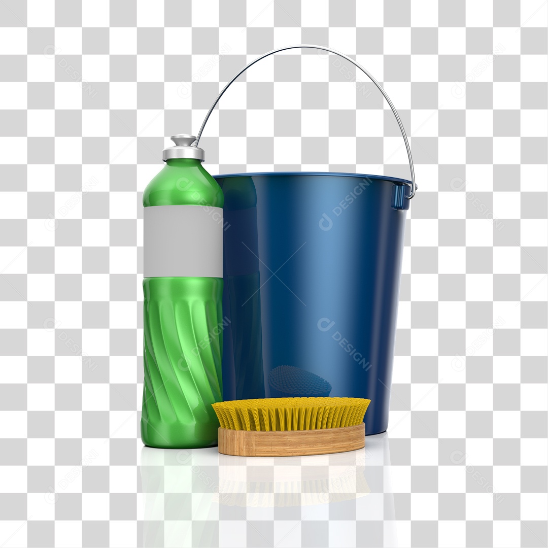 Elementos 3D Para Composição Produtos de Limpeza PNG Transparente