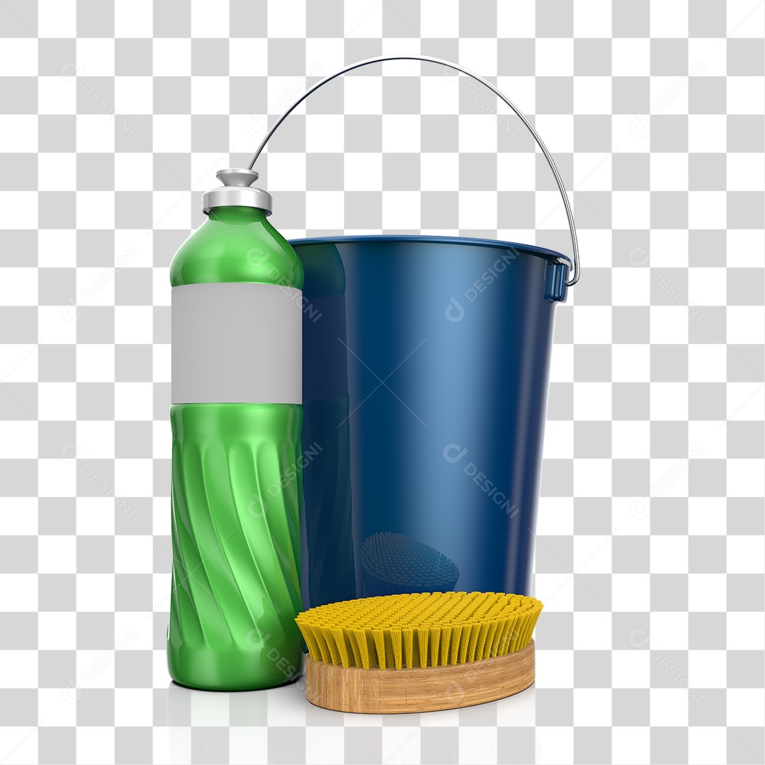 Elementos 3D Para Composição Produtos de Limpeza PNG Transparente