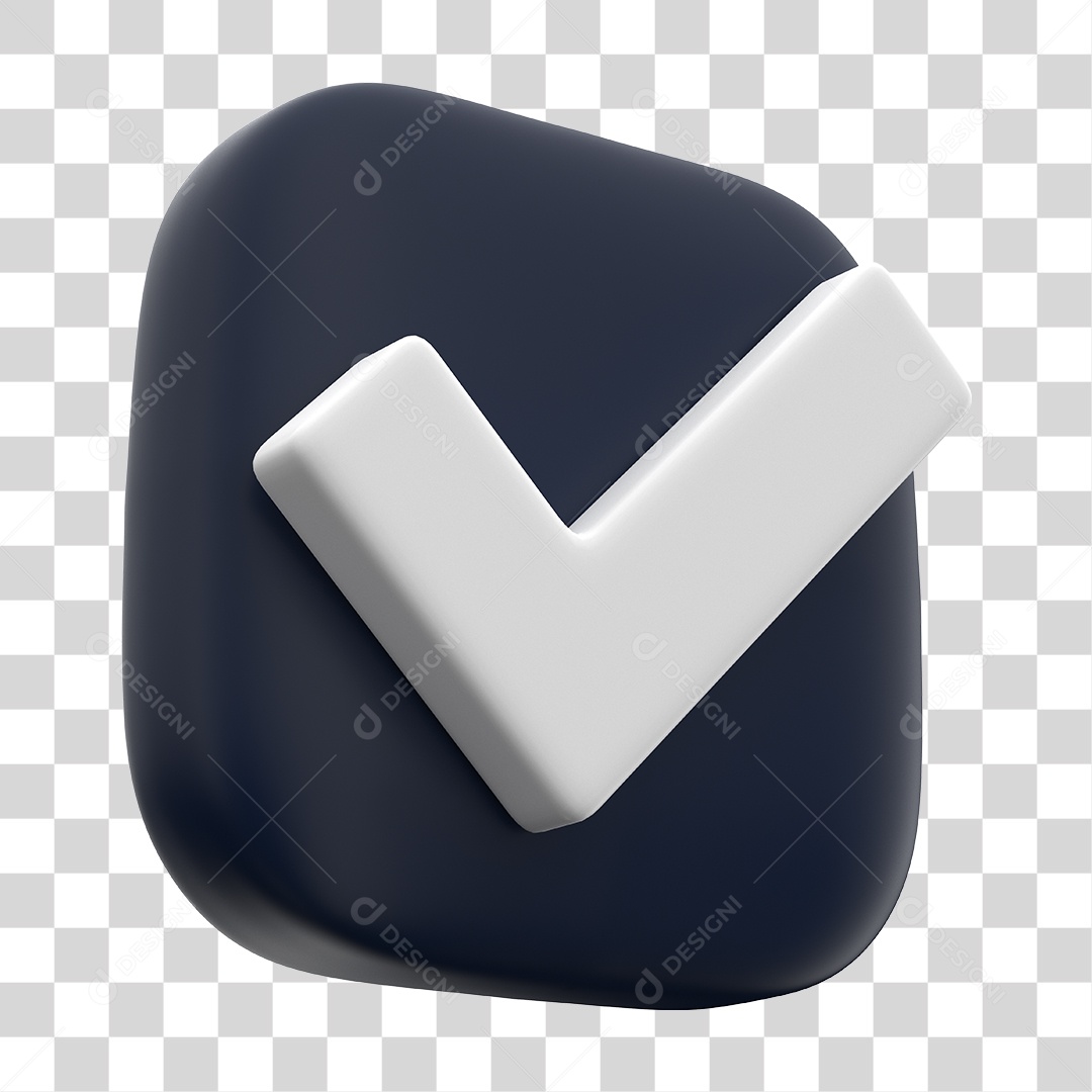 Ícone 3D Para Composição Verificado PNG Transparente