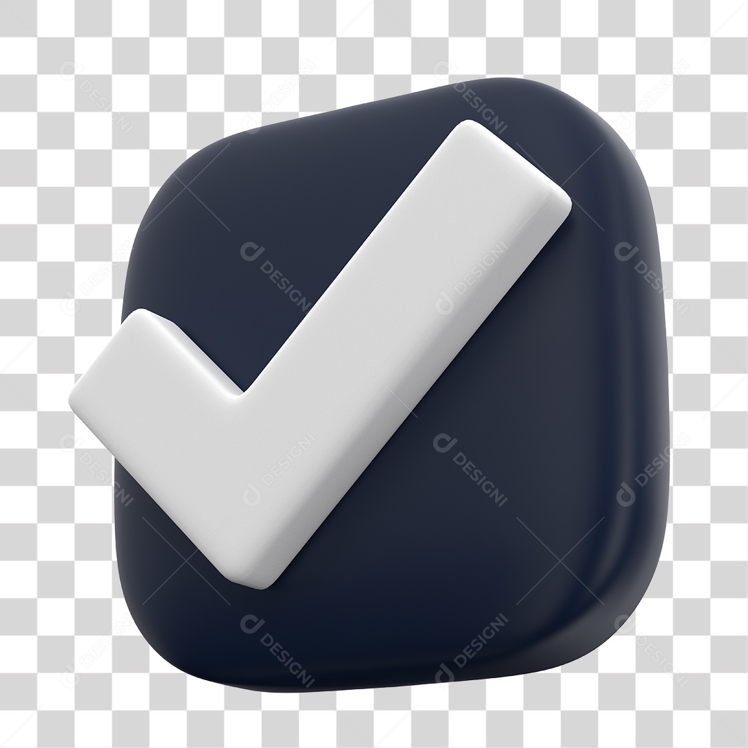 Ícone 3D Para Composição Verificado PNG Transparente