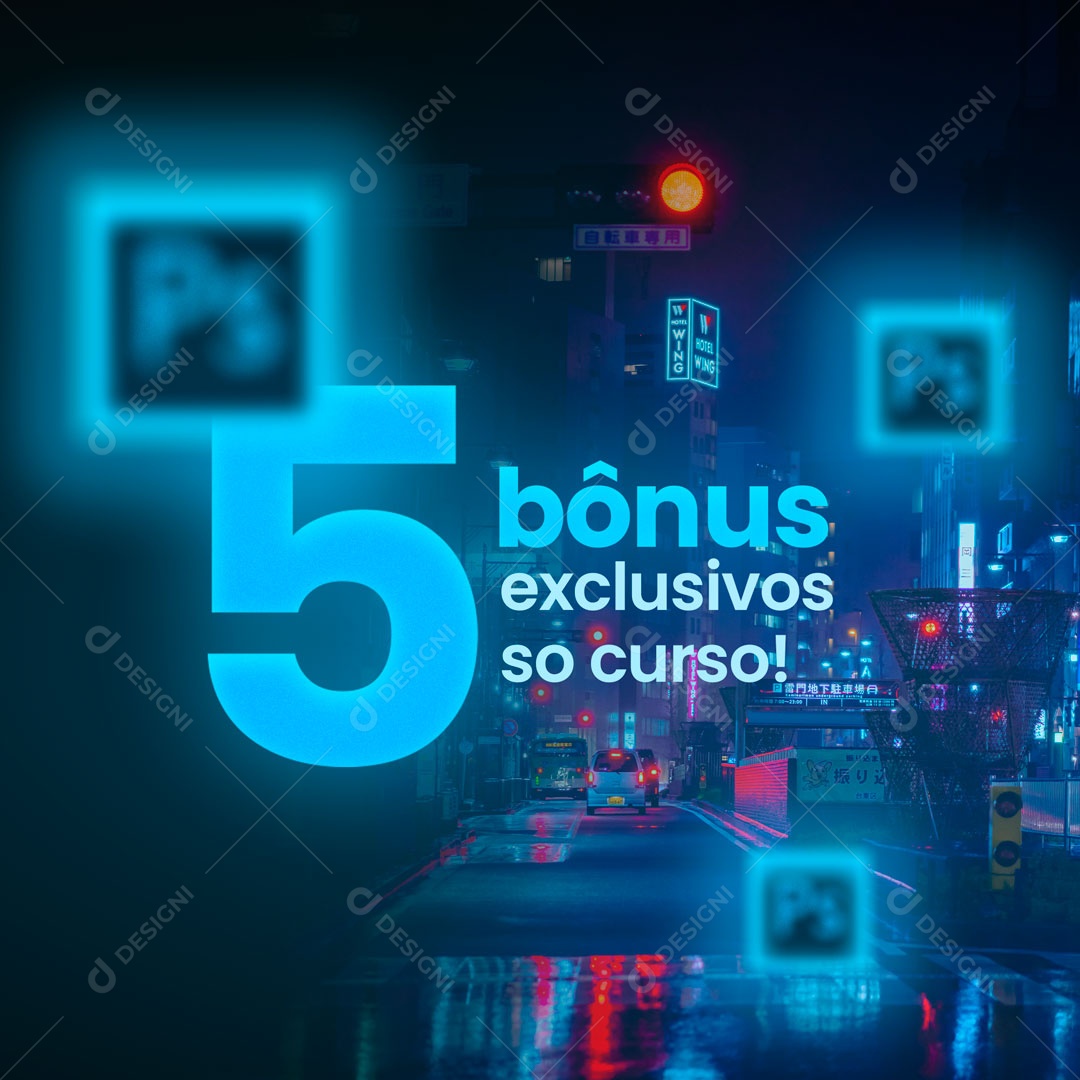 Social Media 5 Bônus Exclusivos Photoshop Infoproduto Social Media PSD Editável