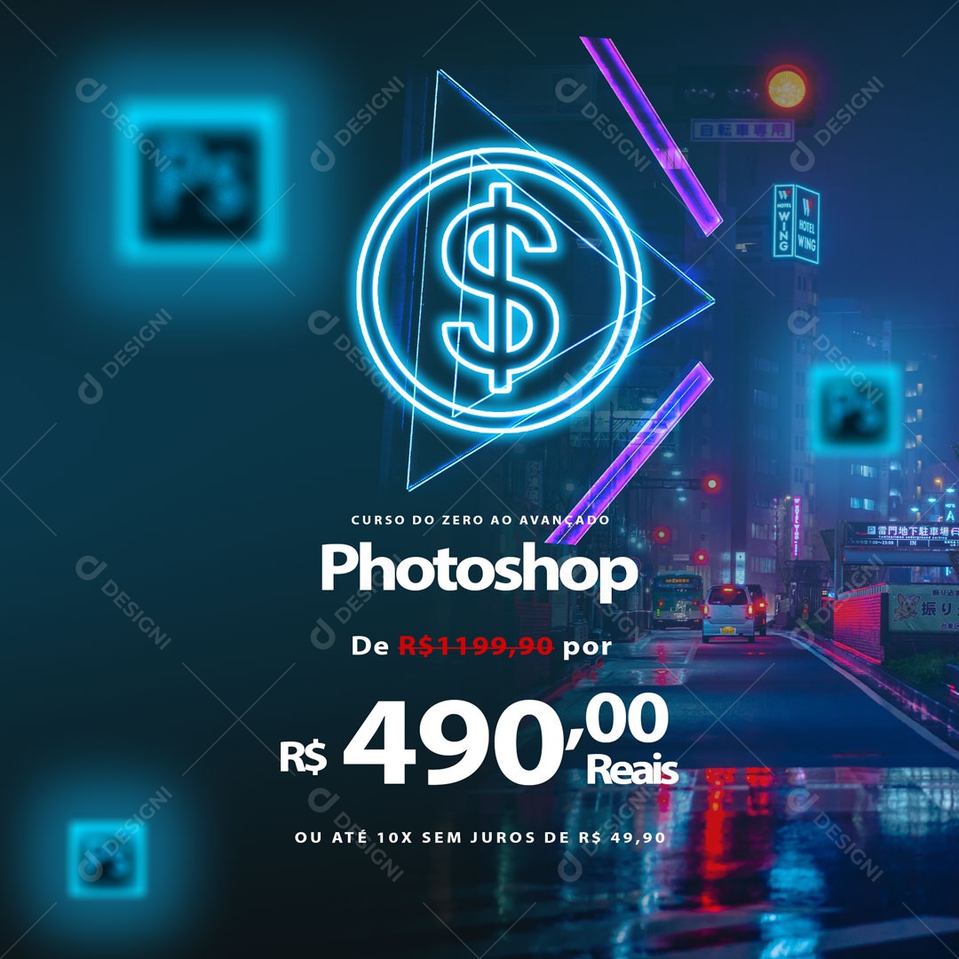 Curso do Zero Ao Avançado Photoshop Infoproduto Social Media PSD Editável
