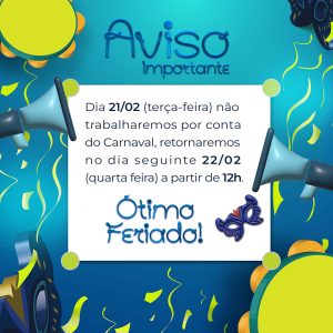 Aviso Importante Carnaval Social Media PSD Editável