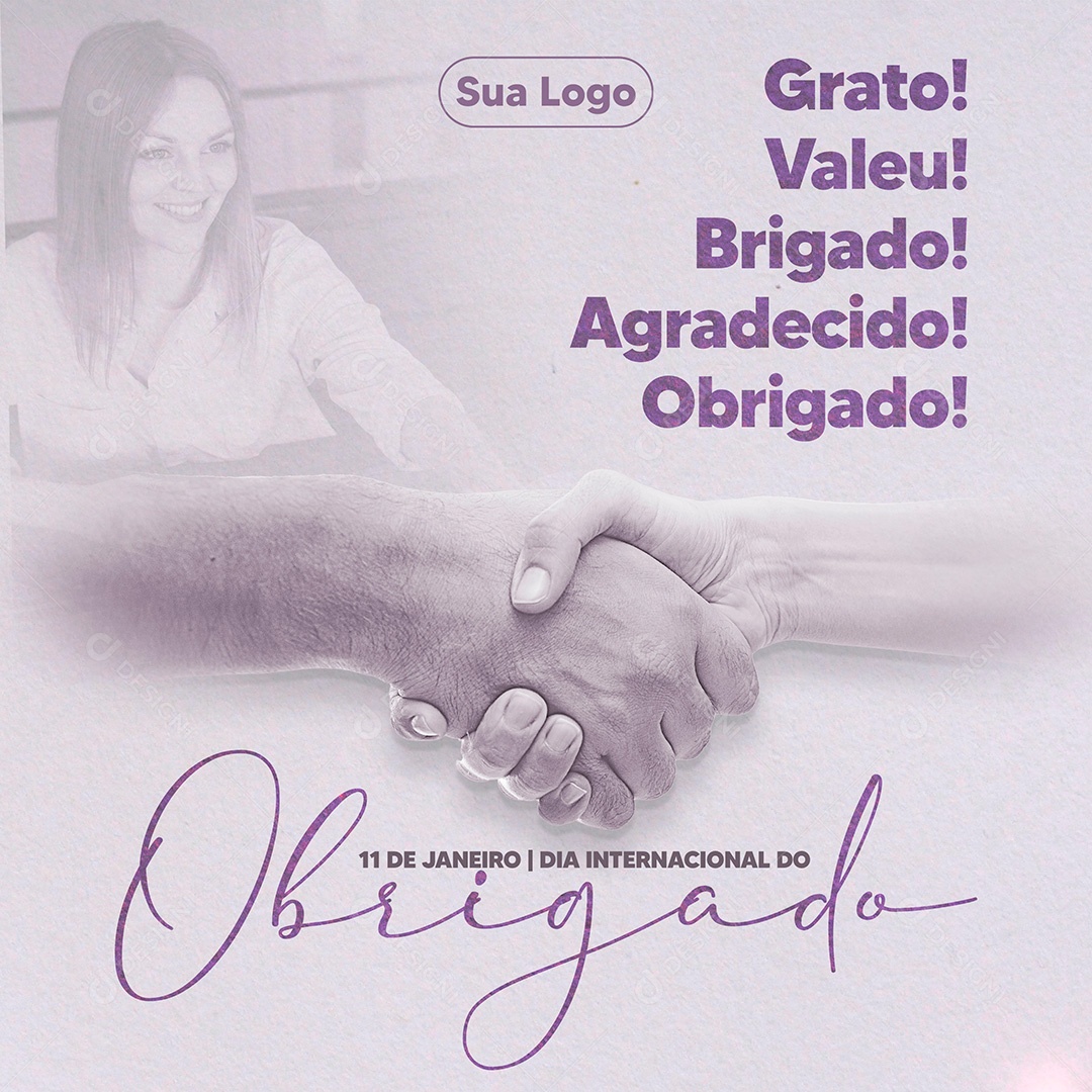 Post Dia Internacional do Obrigado Social Media PSD Editável