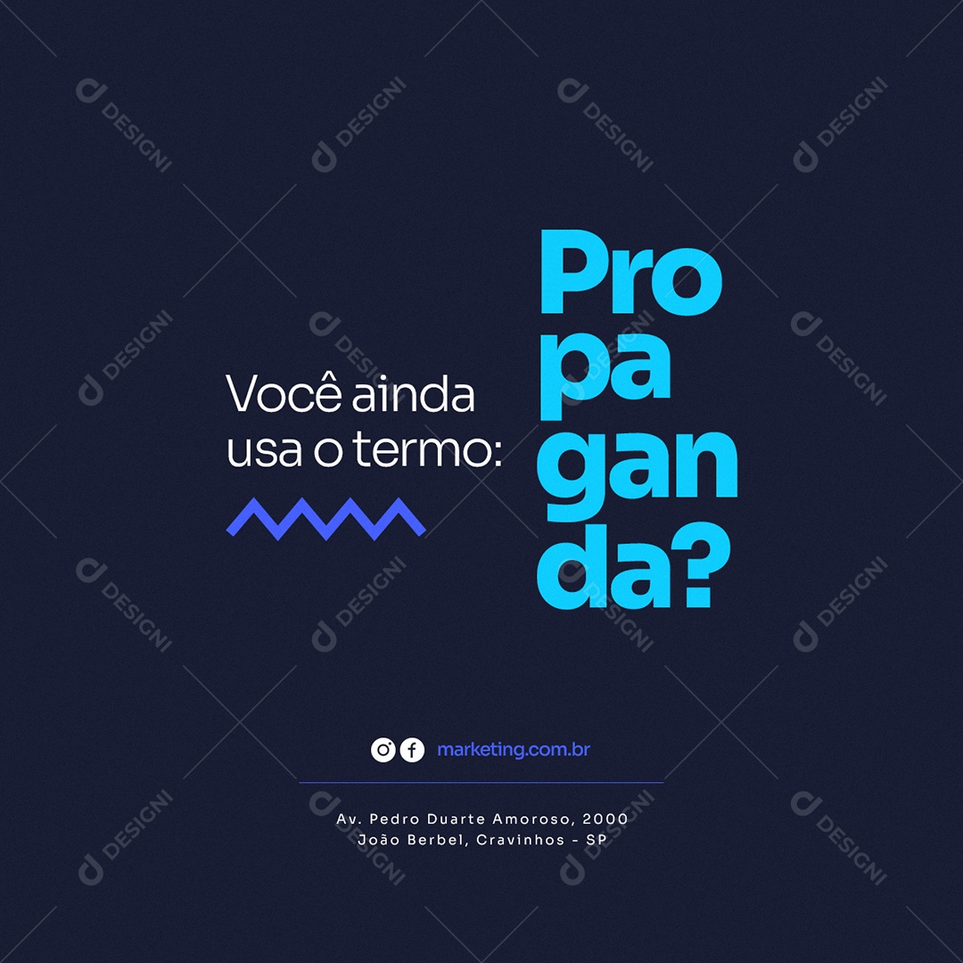 Você Ainda usa o Termo Propaganda Marketing Digital Social Media PSD Editável