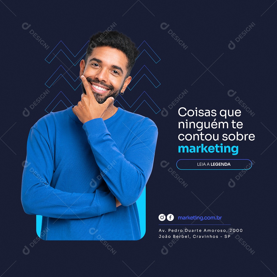 Coisas que Ninguém te Contou sobre Marketing Digital Social Media PSD Editável