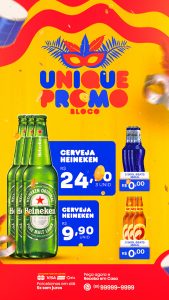 Story Encarte Unique Promo Bloco Carnaval Cervejaria Social Media PSD Editável