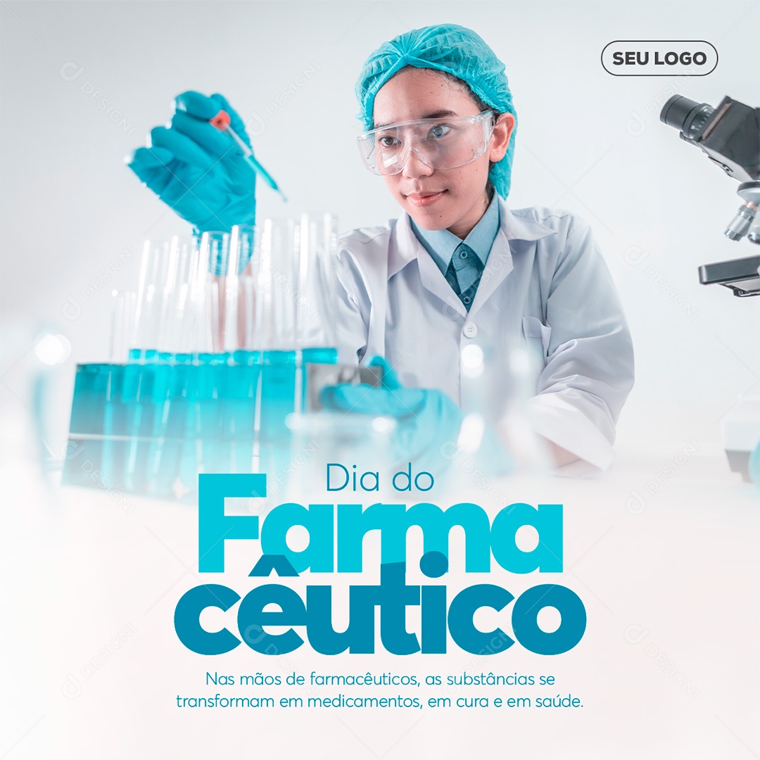 Post Dia Do Farmacêutico Social Media PSD Editável