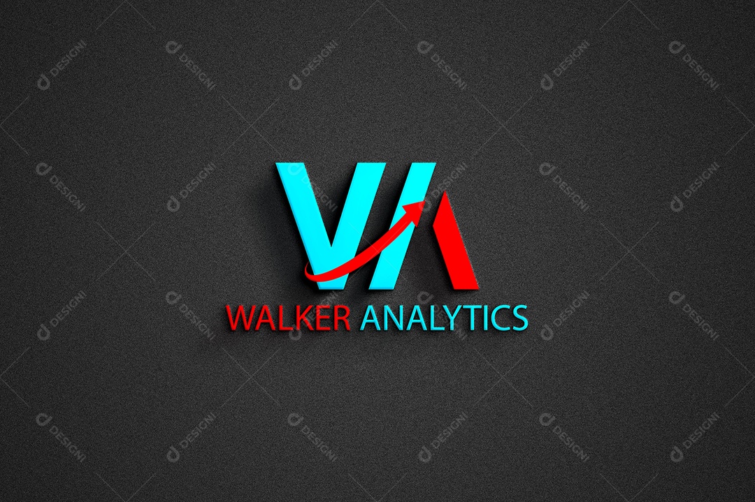 Logotipo Empresarial Walker Analytics AI + EPS Editável