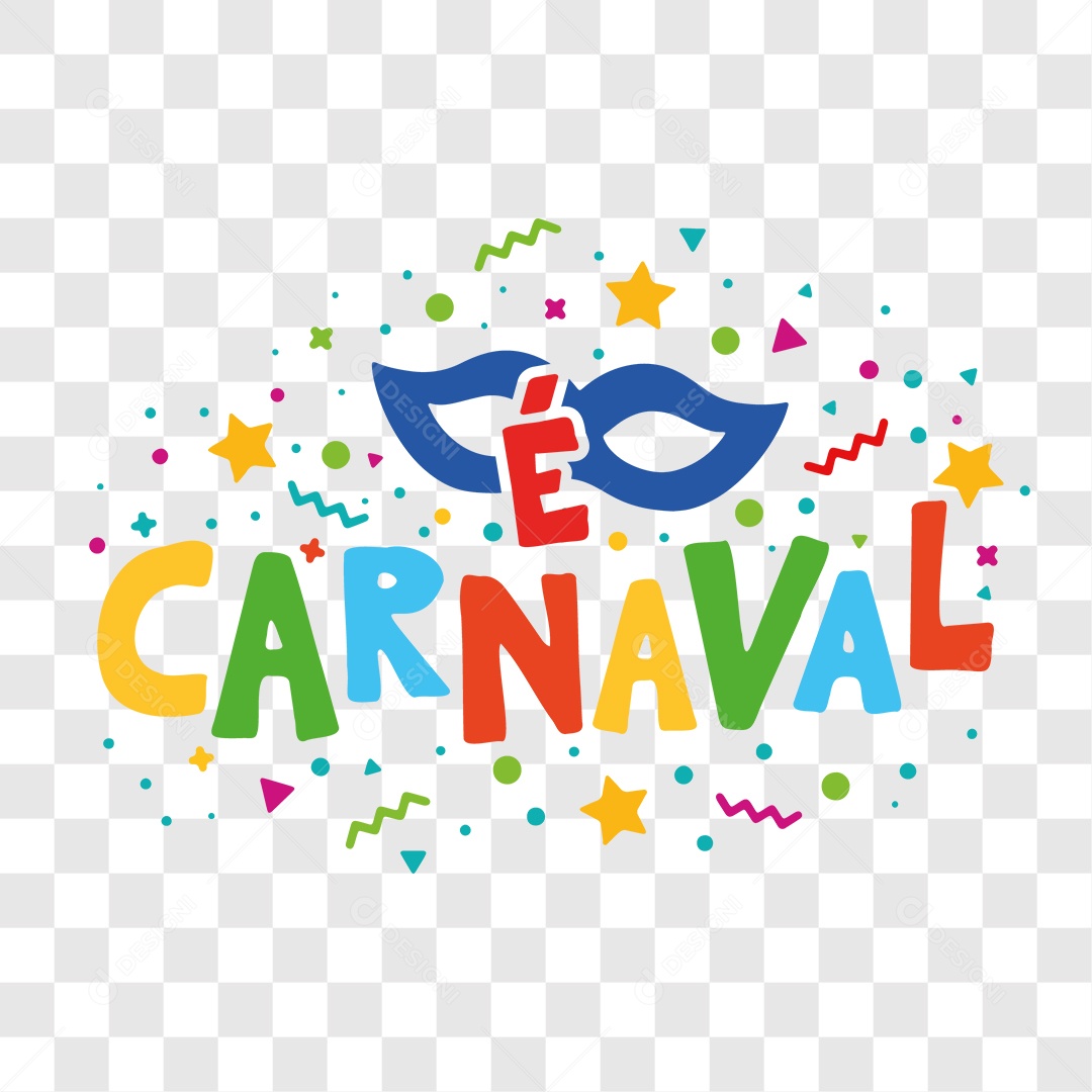 Lettering É Carnaval Existe EPS + PNG